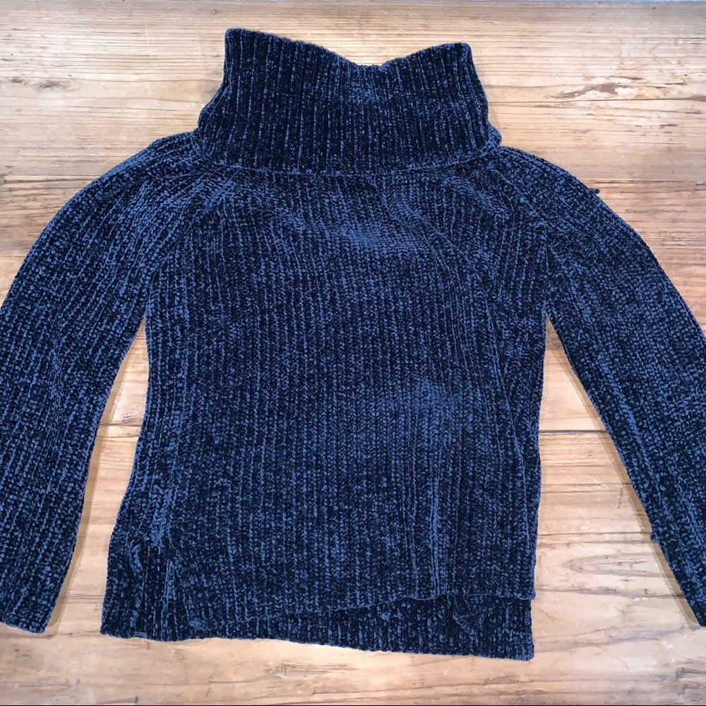 Lucky Brand Small Blue Turtleneck Sweater Top